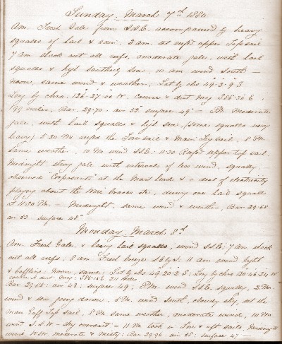 07 and 06 March 1880 journal entry